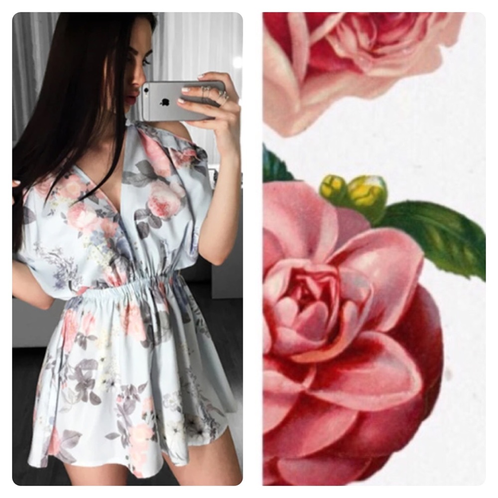 LAST TWO! Floral Ruffle Romper - Picture 4 of 8